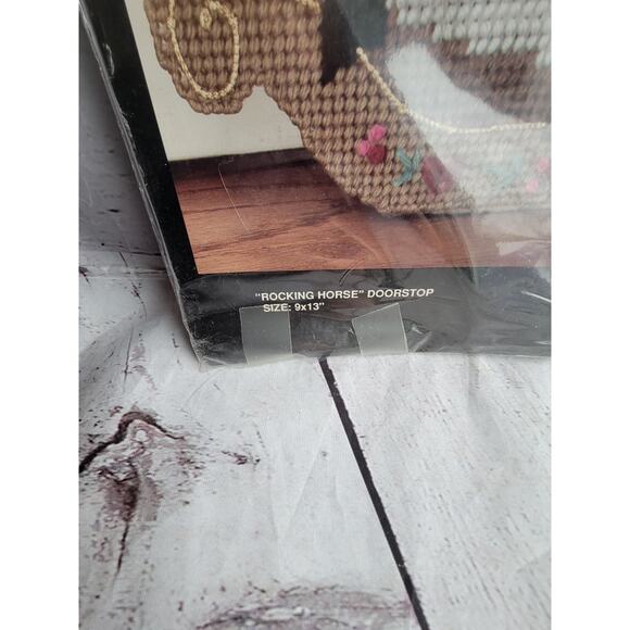 Bucilla Rocking Horse Doorstop Plastic Canvas Kit No. 5988 size 9 x 13inch Read - Picture 2 of 4